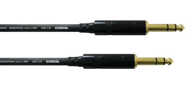Cordial Tele-tele 6,3mm stereo, 9m