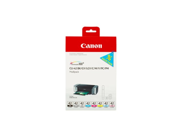 Canon PGI-520PGBK / CLI-521BK/C/M/Y/GY bläckpatron 12-pack (varumärket  123ink) Canon