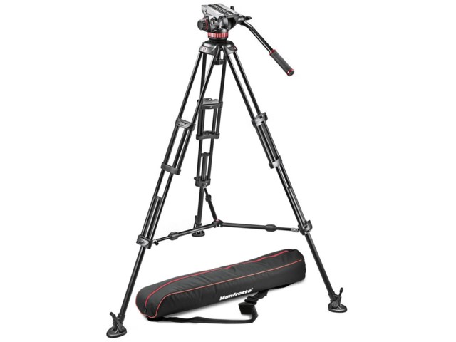 Manfrotto Videostativkit 546BK-1 + MVH502A Videohuvud