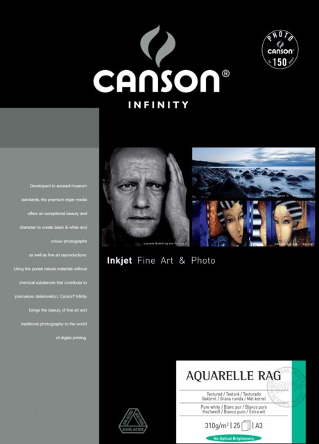 Canson Aquarelle Rag A3 310gr 25blad