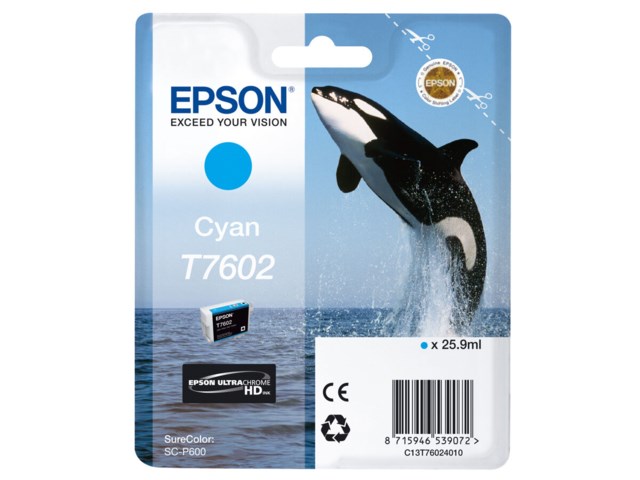 Epson Bläckpatron cyan 25,9 ml T7602 till SC-P600