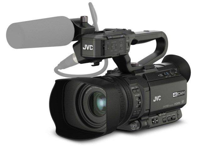 JVC GY-HM170E med XLR-adapter/handtag KA-HU1