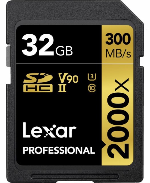 Lexar Minneskort Secure Digital 32GB Pro 2000X SDHC/SDXC UHS-II U3(V90) R300/W260