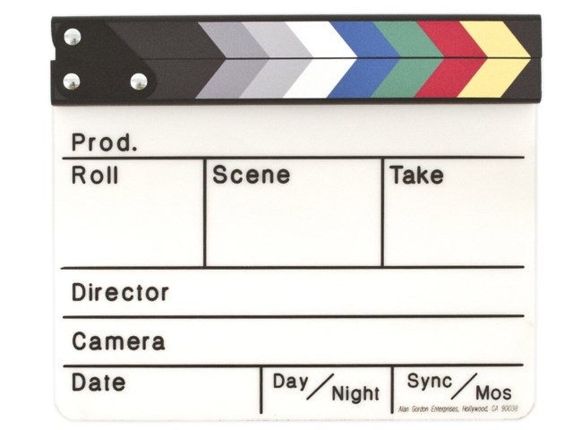 Cambo filmklappa 28x18cm med färgskala inkl penna