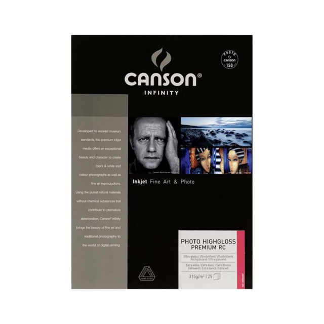 Canson Photo HighGloss Premium RC A3+ 315gr 25blad
