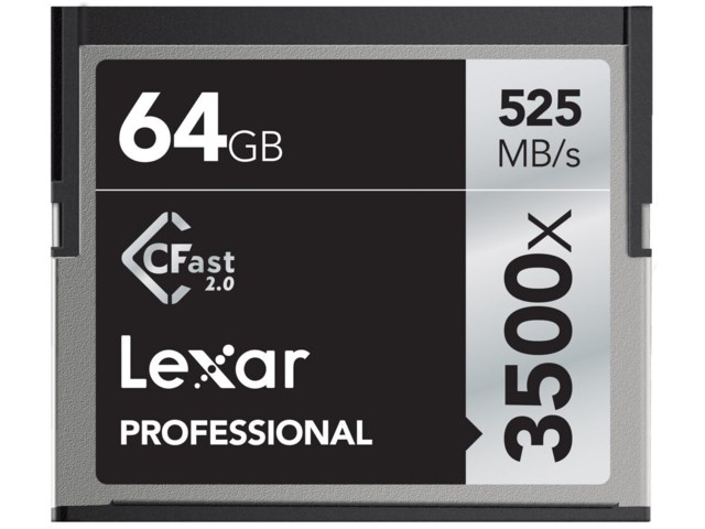 Lexar Minneskort Pro CFast 2.0 64GB 525MB/s 3500x
