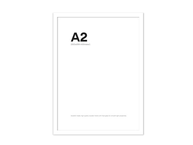 Scandinavian Photo Vit Fotoram A2 med glas