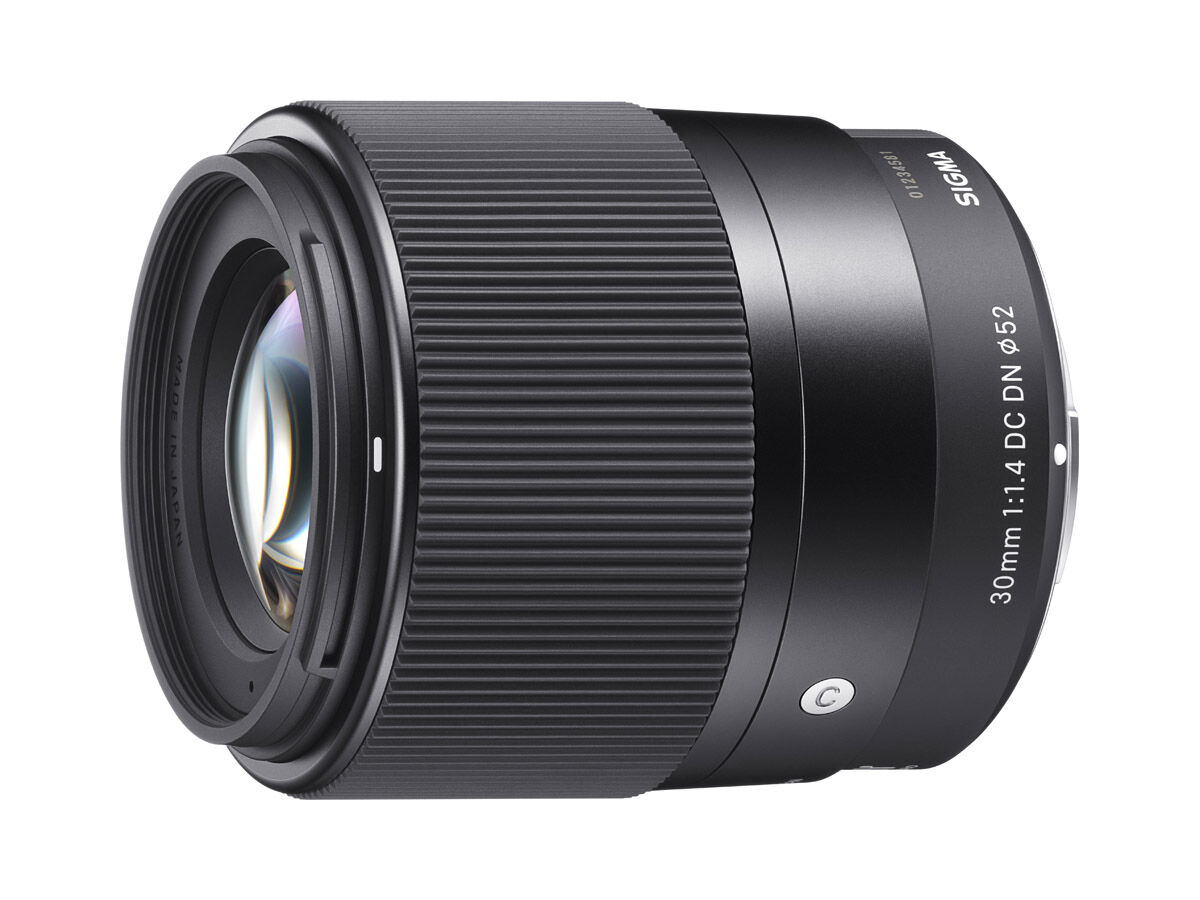Sigma 30mm f/1.4 DC DN Contemporary Lens for Canon EF-M with 64GB SD Card and Travel Bundle 4 Items 