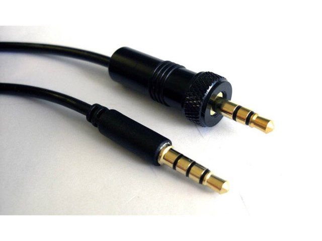 Pulse Kabel  3,5 TRRS/TRS med låsring 1,3 meter