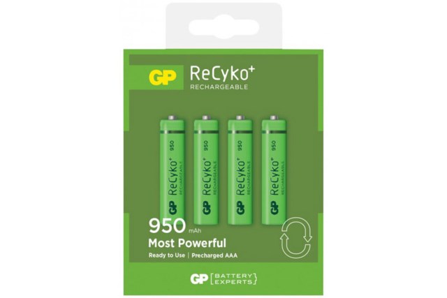 GP Batteri ReCyko 950mA NiMH AAA 4-pack