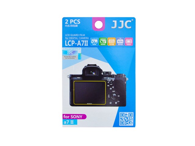 JJC LCD-skydd LCP-A7II till Sony A7SII/A7II/A7RII/A7RIII/A7III/A7C 2-pack