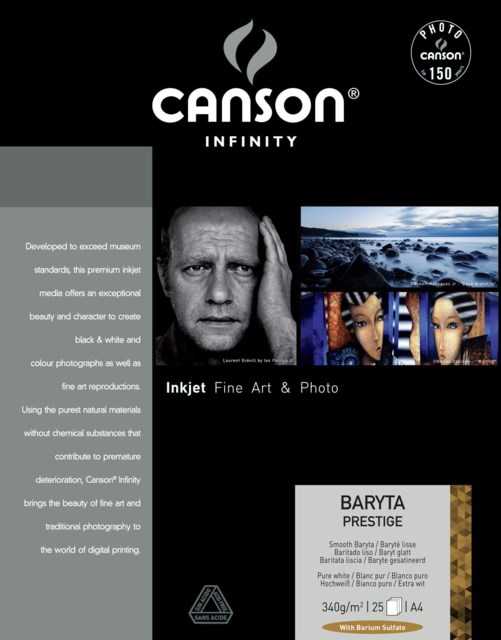 Canson Infinity Baryta Prestige A4 340gr 25blad