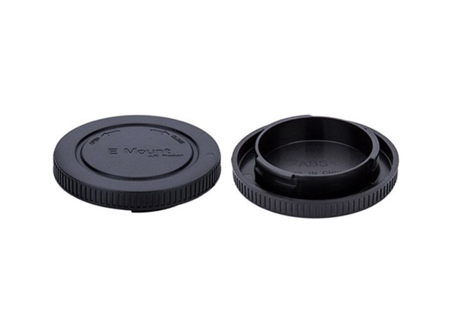 JJC L-R9 kamerahuslock + bakre objektivlock till Sony E