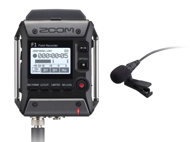 Zoom F1-LP Field Recorder + Lavalier Mic