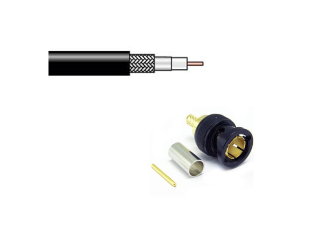 Cabletronic Koaxialkabel BNC/M-BNC/M 4694R 12G-SDI 1m