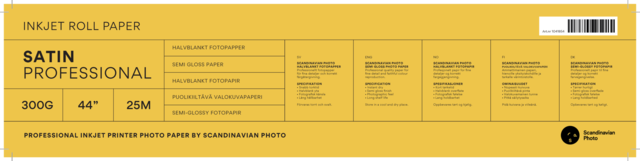 Scandinavian Photo Satin Professional Rulle 44" x 25m 300gr