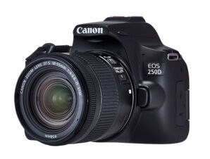 Canon EOS 250D svart + EF-S 18-55mm f/4-5,6 IS STM