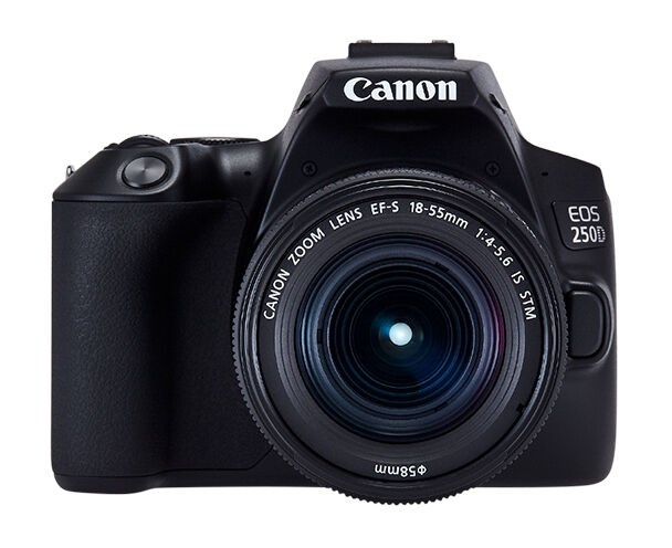 Canon EOS 250D svart + EF-S 18-55mm f/4-5,6 IS STM