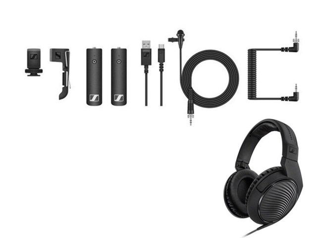 Sennheiser XSW-D trådlöst myggkit + Hörlur HD 200 Pro