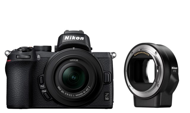 Nikon Z50 +16-50mm f/3,5-6,3 + FTZ adapter