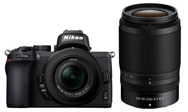 Nikon Z50 + 16-50mm f/3,5-6,3 + 50-250 f/4,5-6,3