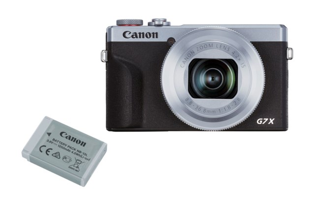 Canon Powershot G7 X III Silver + extrabatteri NB-13L
