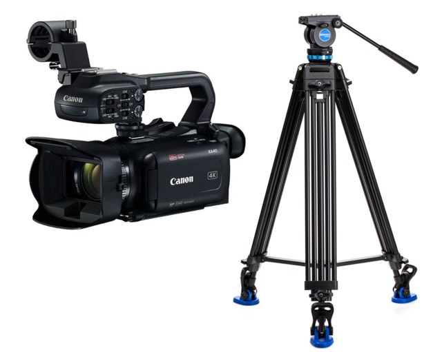 Canon XA40 + Benro KH26P