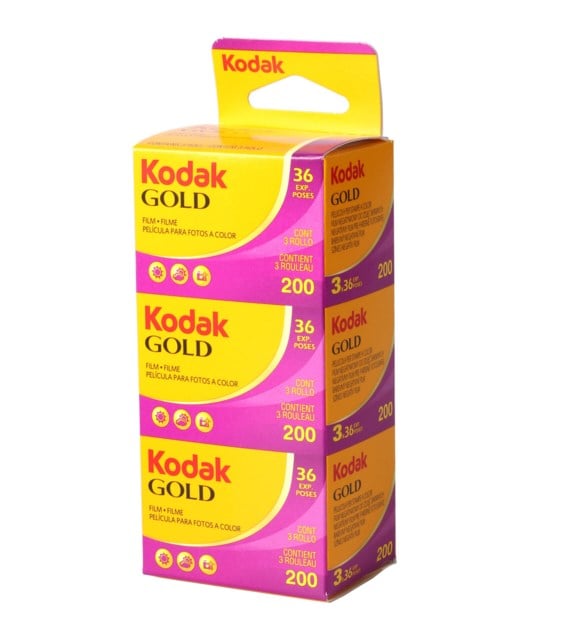 Kodak Negativ färgfilm Gold 200 135-36 3-pack