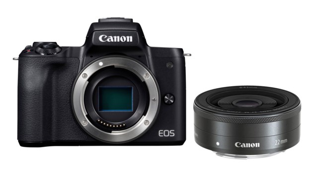 Canon EOS M50 svart kamerahus + EF-M 22mm f/2 STM