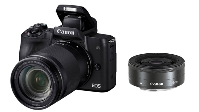 Canon EOS M50 svart + EF-M 18-150mm f/3,5-6,3 IS STM + EF-M 22mm f/2 STM