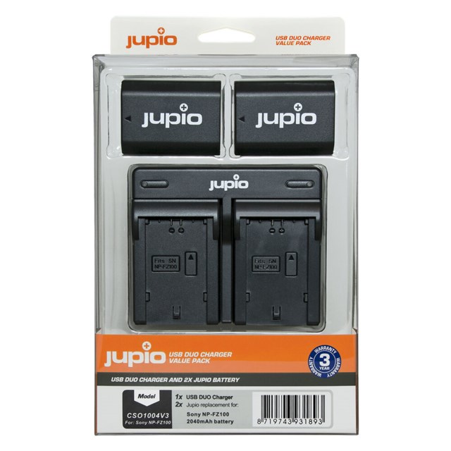 Jupio NP-FZ100 V3 2040mAh 2-pack + USB Dual Charger Sony