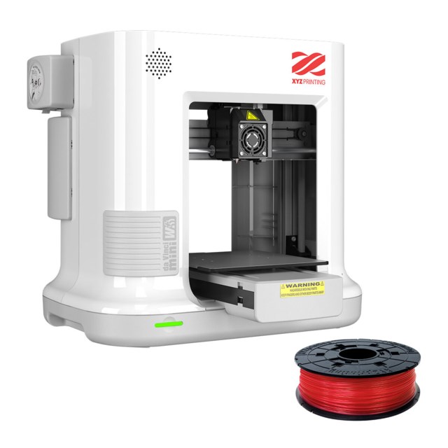 XYZ da Vinci Mini W+ vit inkl. PLA filament red