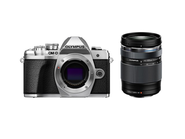 Olympus OM-D E-M10 Mark III silver + AF 14-150/4,0-5,6II ED Zuiko Digital svart
