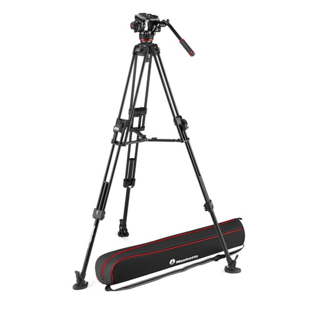 Manfrotto Videostativkit 645 Fast Twin Alu + 504X ink väska