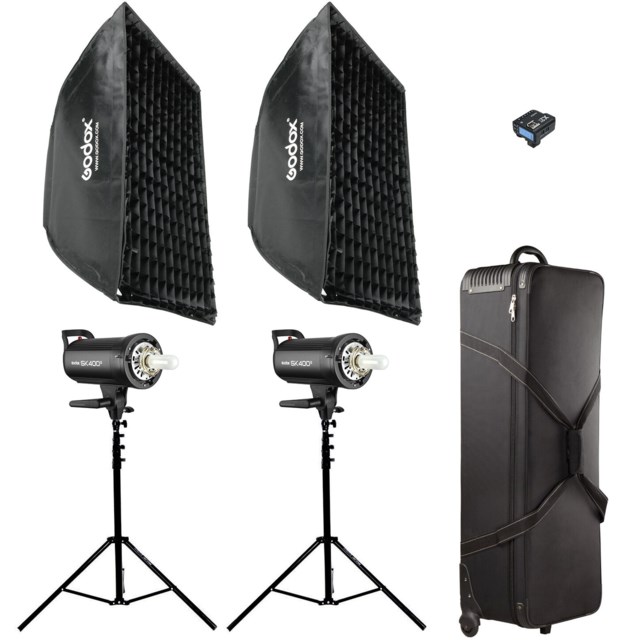 Godox Studioblixtpaket 2 st SK400 II 400Ws För Canon