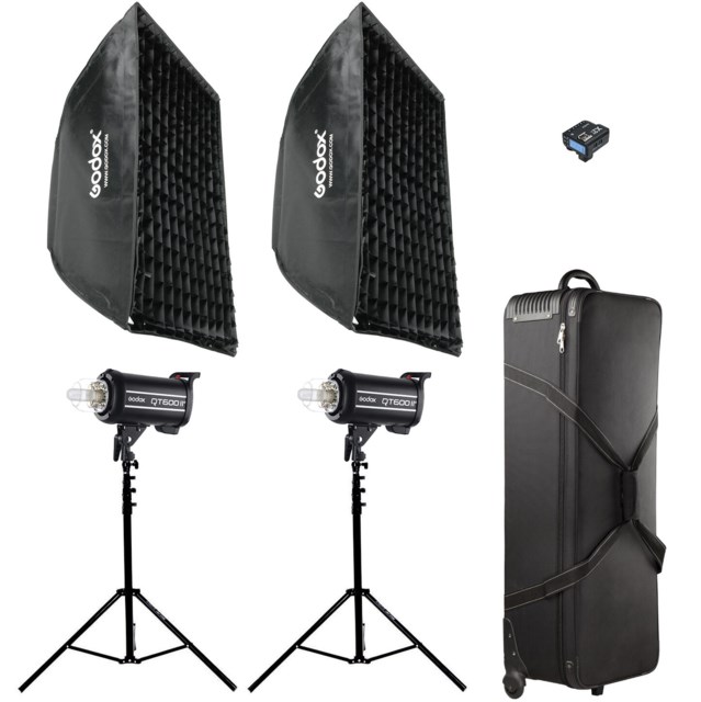 Godox Studioblixtpaket 2 st QT600IIM 600Ws För Canon