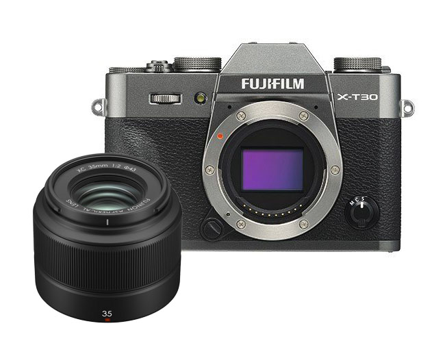 Fujifilm X-T30 kamerahus charcoal +Fujinon XC 35mm f/2 | Scandinavianphoto.se