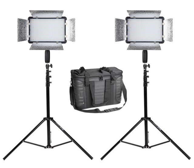 Godox Belysningskit 2 st LED500LRC + Belysningsstativ & Väska