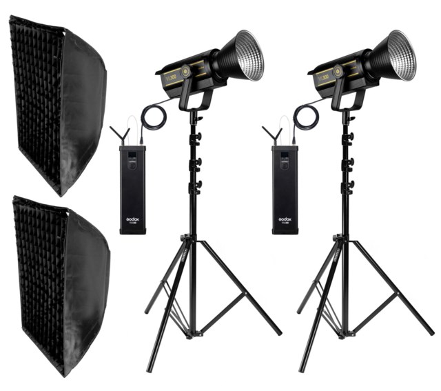 Godox LED-Belysning VL300 Dagsljuspaket Dubbel