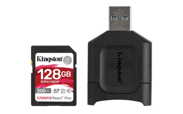 Kingston SDXC Canvas React Plus 128GB 300MB/s UHS-II U3 V90
