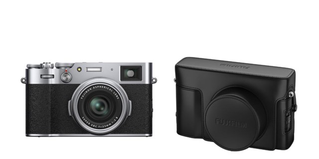 Fujifilm X100V Silver + Kameraväska LC-X100V svart skinn