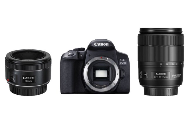 Canon EOS 850D + EF-S 18-135mm F/3,5-5,6 IS USM + EF 50 mm F/1,8