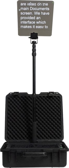 DataVideo TP-800 telepromter för konferens med hardcase