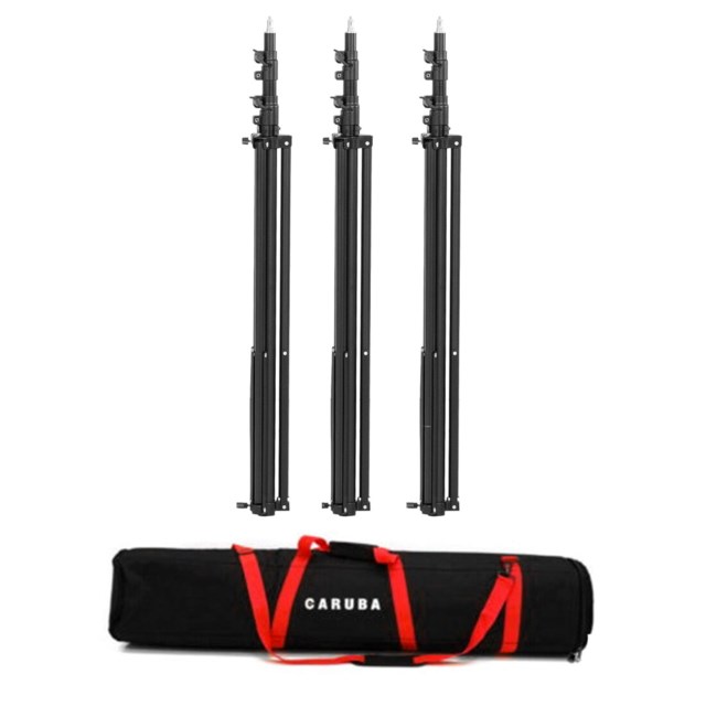 CARUBA 3 x LS-5 lightstand + Quatro Pro L bag