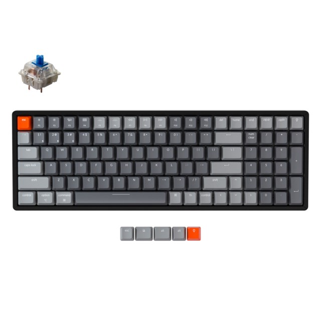 Keychron K4v2 RGB Aluminium Gateron Blue Switch Nordic