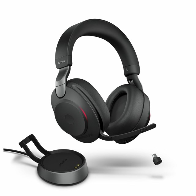 Jabra Evolve2 85 UC Stereo USB-C Black with charging stand