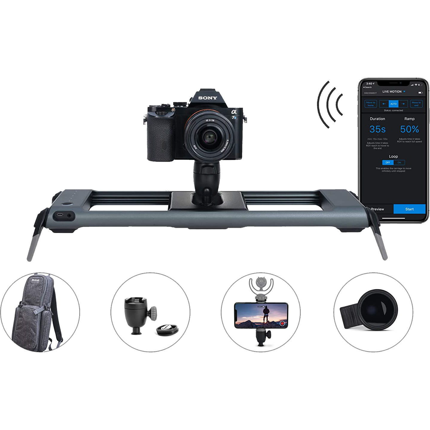 Action Camera Max Support 8kg/13.2 lbs Loading Sutefoto 11.8/30cm Portable Camera Slider Track with 4 Bearing for Video Movie Photography DSL Nikon Canon Pentax Sony Cameras,Phone 