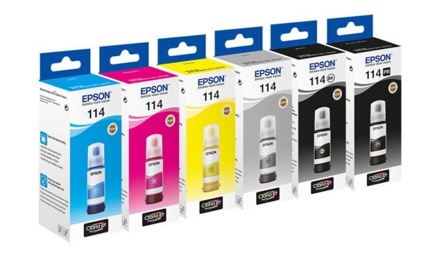 Epson EcoTank 114 package, 6 colors