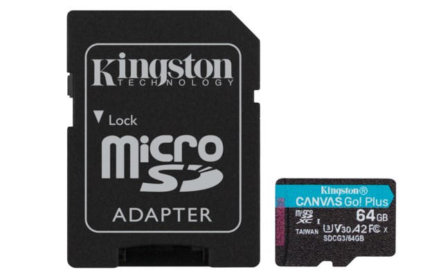 Kingston MicroSDXC Canvas Go! Plus 64GB V30 170/70MB/s SD-Adapter