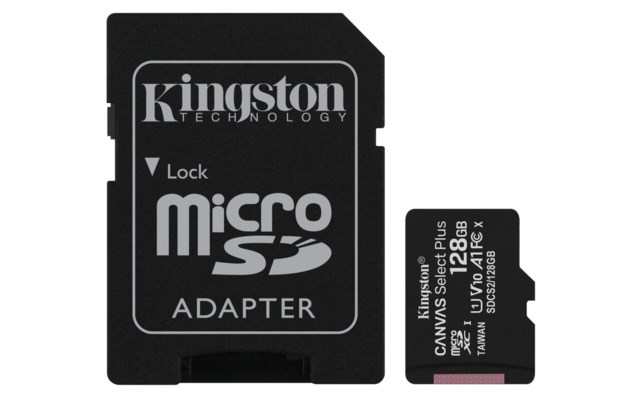 Kingston MicroSDHC Canvas Select Plus 128GB V10 100MB/s SD-Adapter